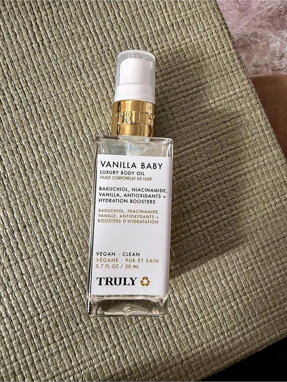 Truly Vanilla Baby Luxury Body Oil Clear & White 0.7 fl oz